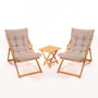 Hanah Home Conjunto de Mesa y Sillas de Jardín My005 - Marrón